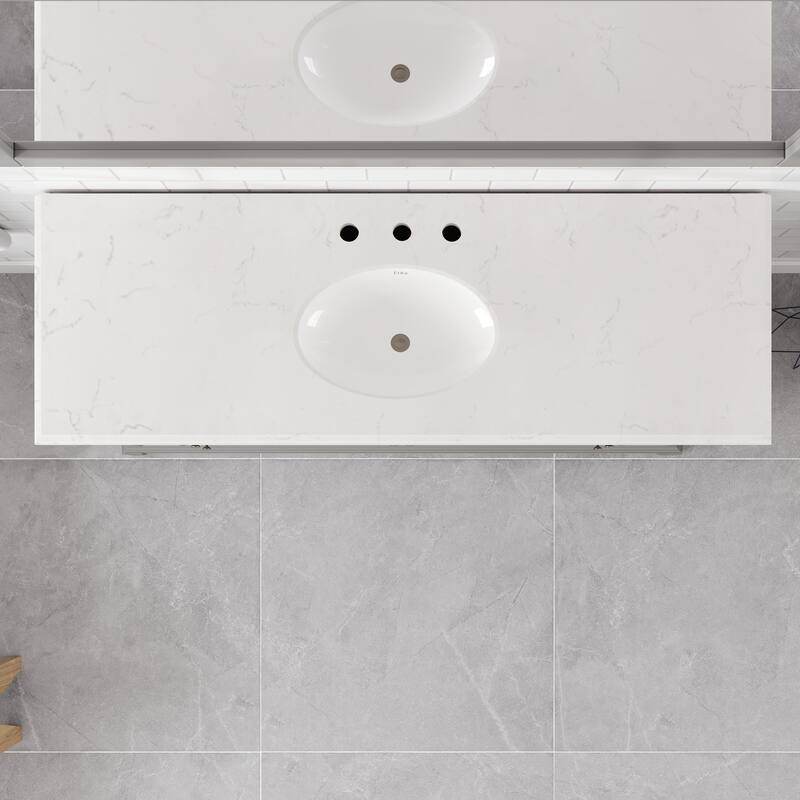 Elite Stamford Bath Vanity with Carrara Quartz Top and Porcelain Sink