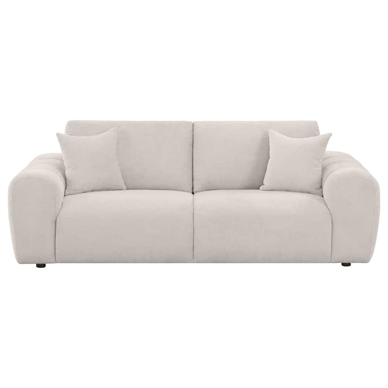 Burnett Chenille Upholstered Wide Arm Sofa