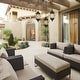 preview thumbnail 5 of 13, Modern Farmhouse Black 1-Light Outdoor Pendant Light Glass Patio Lantern Lamp - D10" X H12"