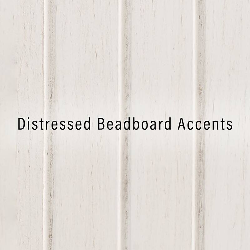 Crosley Seaside Tall Linen Cabinet Distressed White