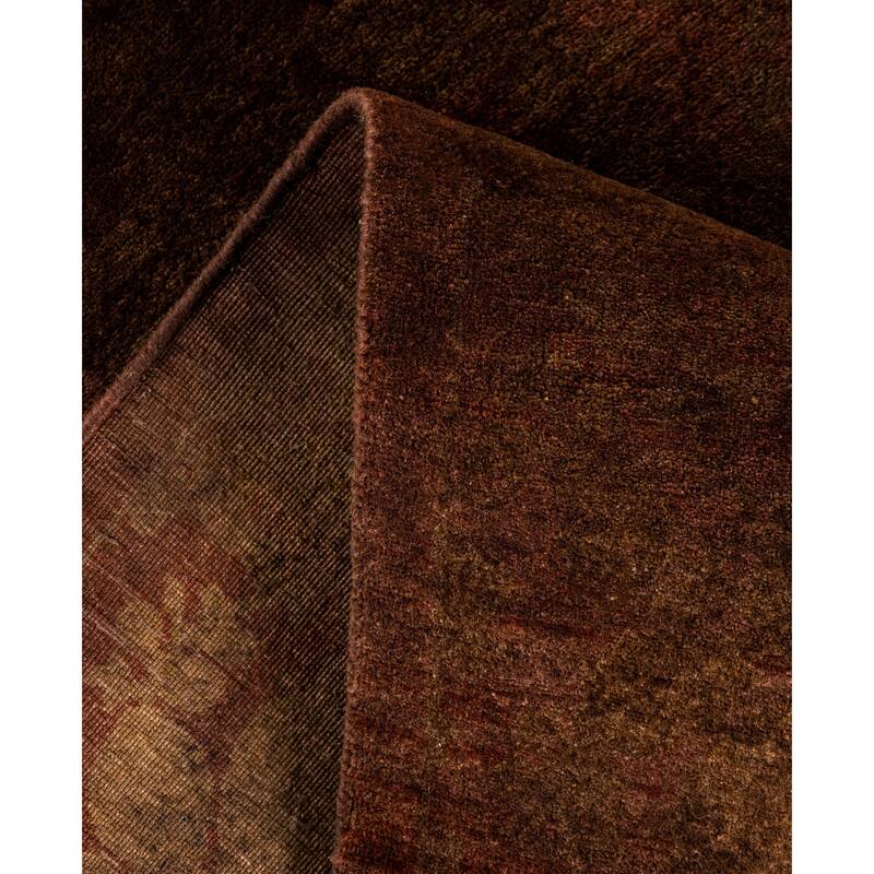 Overdyed One-of-a-Kind Hand-Knotted Area Rug - Orange - 8' 2" x 8' 2"