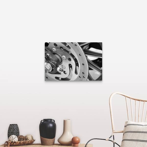 Shop Abstract Motorcycle Wheel Canvas Wall Art Overstock