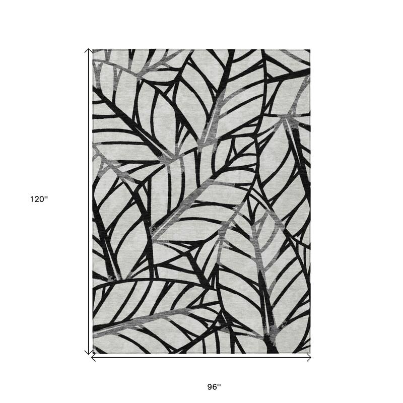 HomeRoots Floral Transitional Rectangle Outdoor Rug