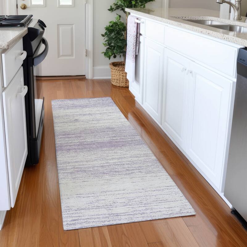Premium Washable Super Soft Ombre Pixels Mayfield Rug - Lavender - 2'3" x 7'6"