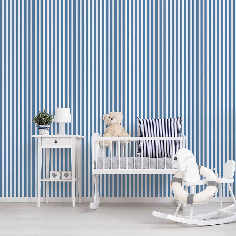 Galerie Wallcoverings Just 4 Kids 2 Medium Stripe Non-woven Matte Wallpaper Roll