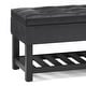 preview thumbnail 63 of 136, WYNDENHALL Essex 44 inch Wide Transitional Rectangle Ottoman Bench