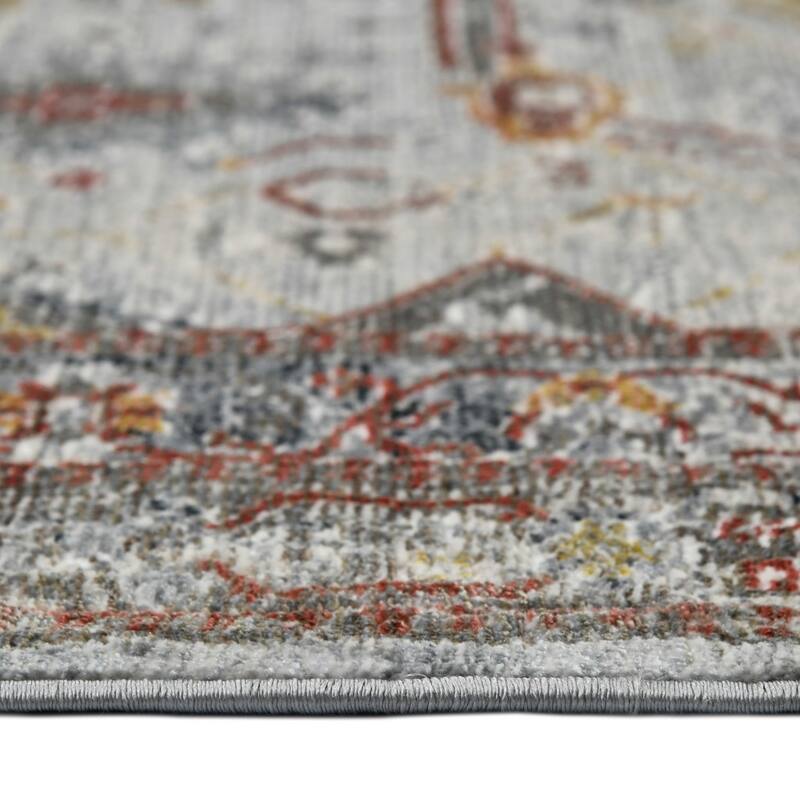 HomeRoots Medallion Transitional Rectangle Area Rug