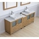 preview thumbnail 23 of 51, Vanity Art 84" Double Sink Bathroom Vanity Set with Engineered Marble Top and Free Mirrors