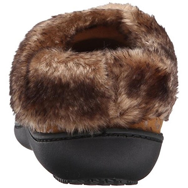 isotoner leopard print slippers