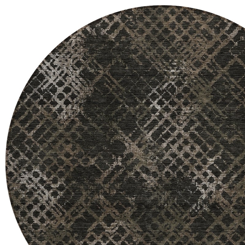 HomeRoots Geometric Transitional Rectangle Outdoor Rug