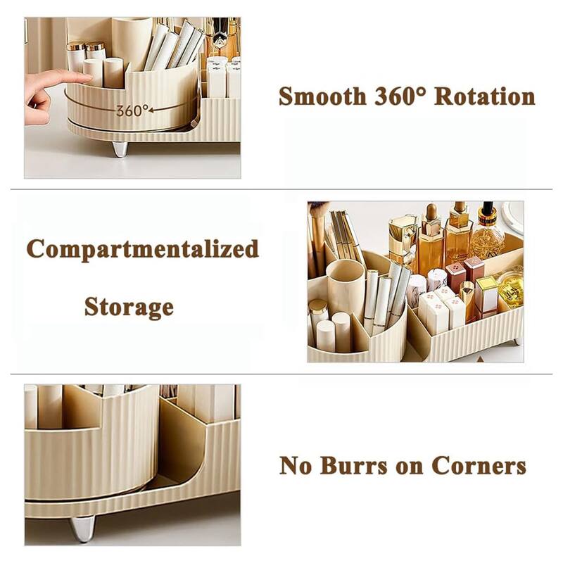 Rotating Makeup Organizer, Cosmetic Storage Display Case