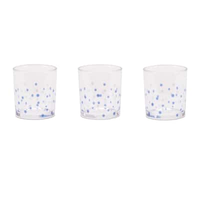 Dotted Glass Votive Candle Holder (Set of 3)