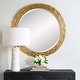 preview thumbnail 2 of 4, Uttermost Celeste Gold Round Mirror - 36"H x 36"W x 0.75"D