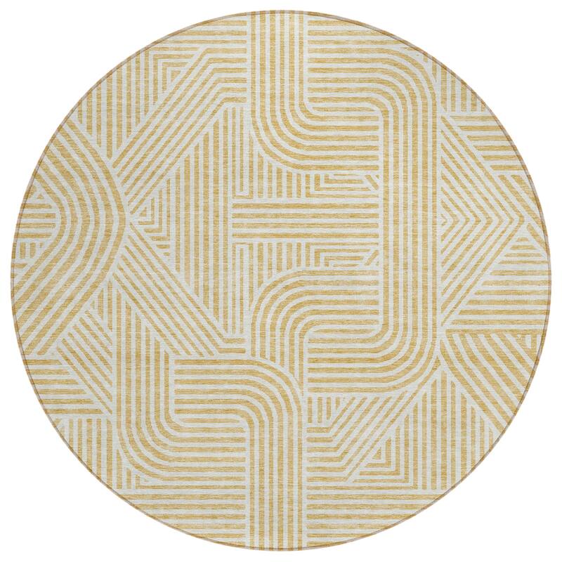 Machine Washable Indoor/ Outdoor Chantille Contemporary Geo Rug