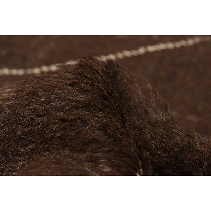 ECARPETGALLERY Hand-knotted Pak Finest Marrakesh Brown Wool Rug - 8'1 x 10'6