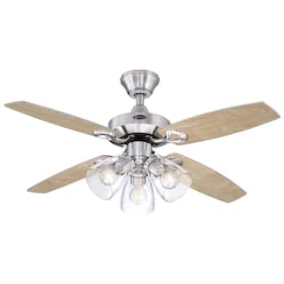 Westinghouse Crusader 42 in. Brushed Nickel White LED Indoor Ceiling Fan