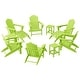 preview thumbnail 139 of 156, Aderson Outdoor Poly Adirondack Chair With Ottoman And Side Table 12-Piece Set