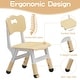 preview thumbnail 13 of 17, Height Adjustable Kids Table and 6 Chairs Set with Storage Box