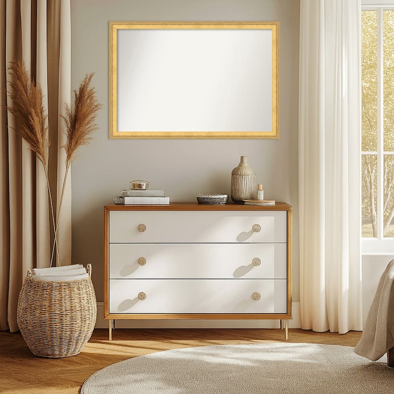 Owen Gold Non-Beveled Wood Framed Wall Mirror - Owen Gold