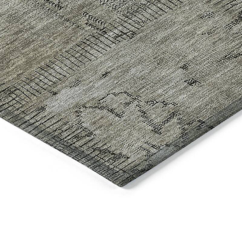 HomeRoots Patchwork Transitional Rectangle Outdoor Rug