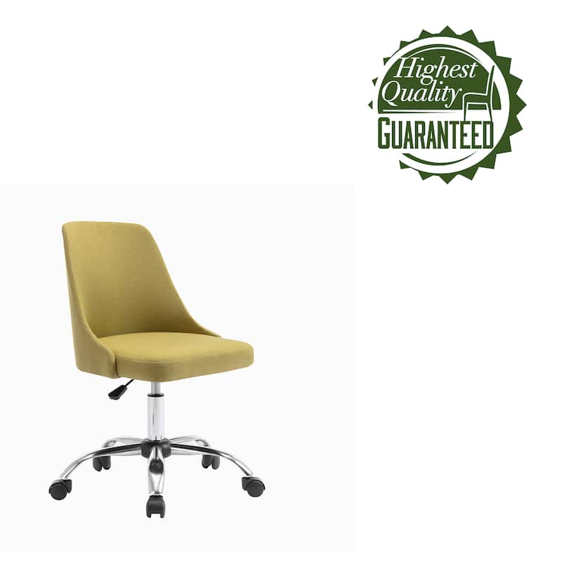 Porthos Home Roache Fabric Upholstered Office Chair with Chrome Base