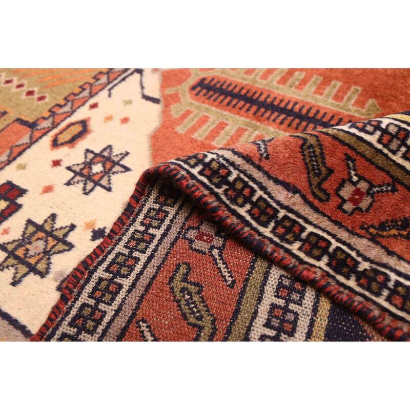 ECARPETGALLERY Hand-knotted Melis Vintage Copper Wool Rug - 4'2 x 5'8