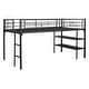 preview thumbnail 5 of 9, Twin Steel Low Loft Bed with Storage & Ladder