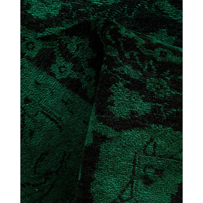 Contemporary Overdyed Wool Hand Knotted Runner - 2' 8" x 14' 0"