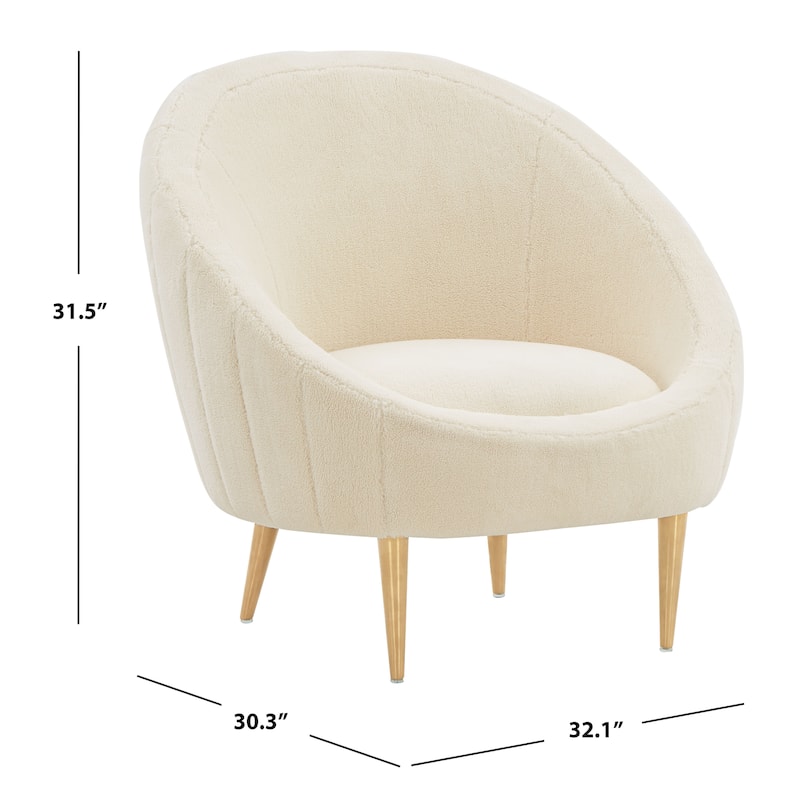 SAFAVIEH Couture Mariegret Channel Tufted Tub Chair - 32Wx30Dx32H