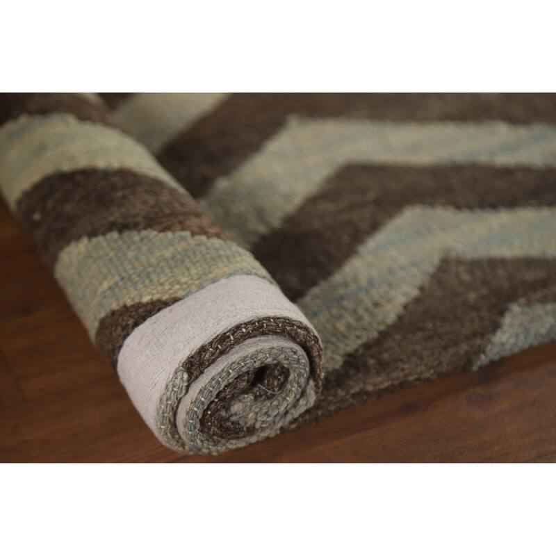 Chevron Kilim Oriental Accent Rug Hand-Woven Wool Carpet - 3'1"x 5'1"