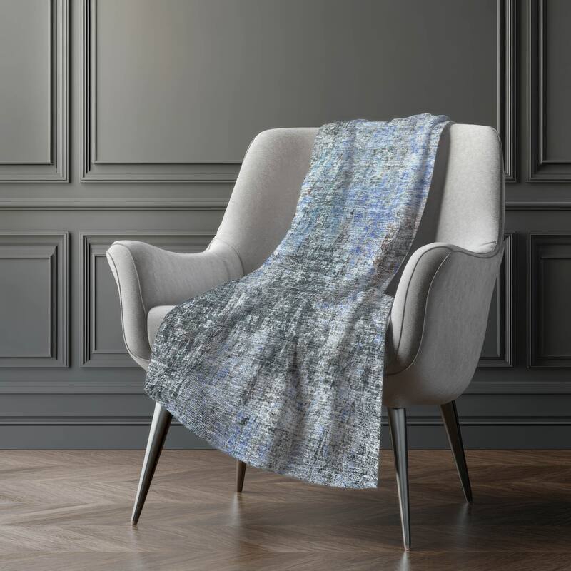 Premium Machine Washable Modern Abstract Sherpa Throw Blanket