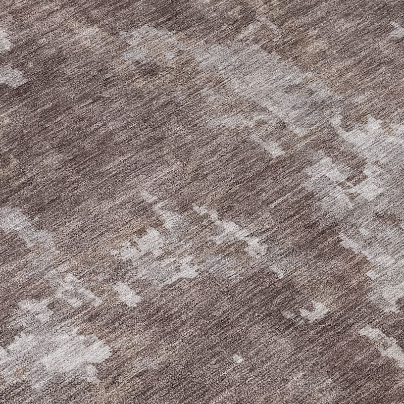 Machine Washable Indoor/ Outdoor Ombre Abstract Chantille Rug