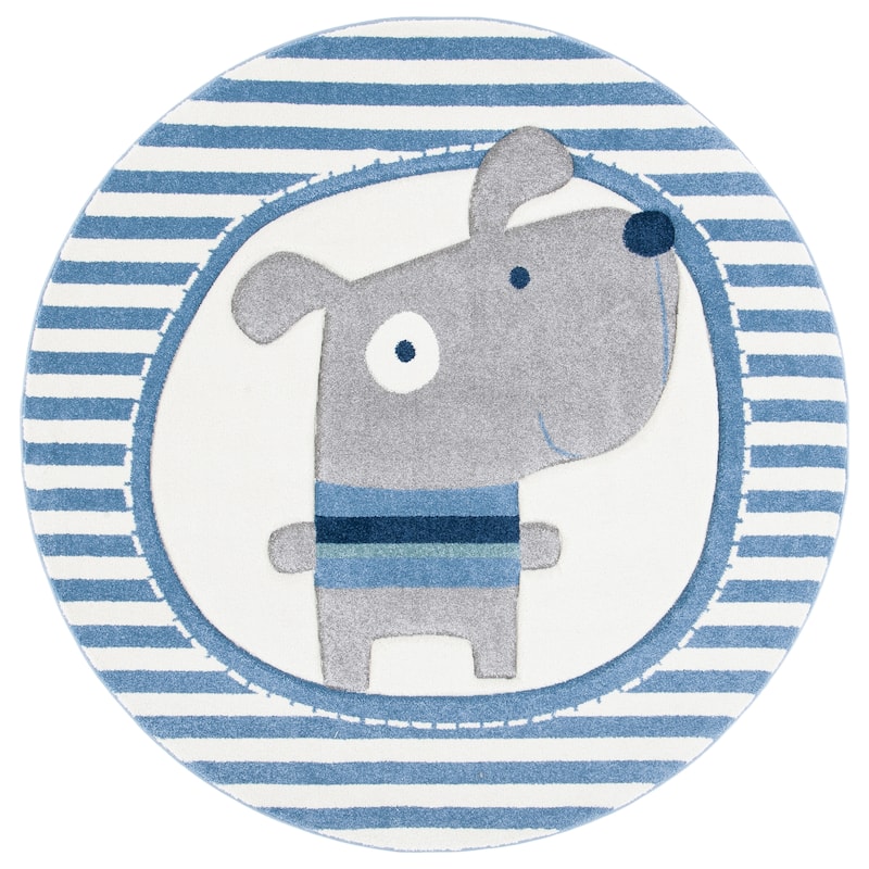 SAFAVIEH Carousel Kids Basimah Stripe Dog Rug