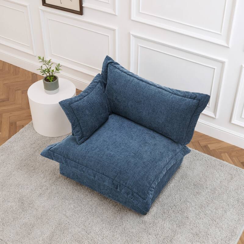 Upholstered Chenille Arm Club Chair Cloud corner cahir
