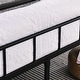 preview thumbnail 6 of 8, Minimalist Metal Bed Frame Iron Slat Support Metal Platform Bed Frame for Bedroom Dorm, Square Tube Frame Design, King, Black