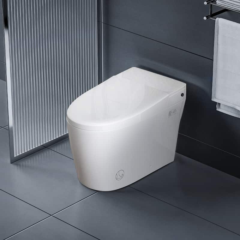 Topcraft Bathroom One Piece Toilet Smart Toilet with Warm Air Dryer Heated Seat