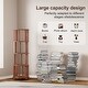 preview thumbnail 9 of 11, Solid Wood Rotating Bookshelf, 4 Tier, Round Revolving Bookcase, 360° Spinning Book Shelf Tower, Narrow Rolling Bookshelves