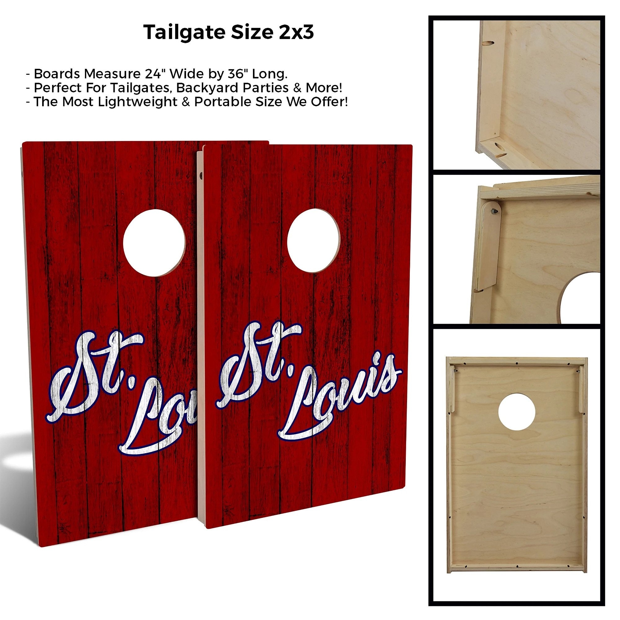 St. Louis Rustic Baseball Cornhole Set - Choose Your Size & Accessories -  On Sale - Bed Bath & Beyond - 31277498