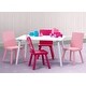 preview thumbnail 3 of 7, Kids Table and Chair Set (4 Chairs Included) Pink