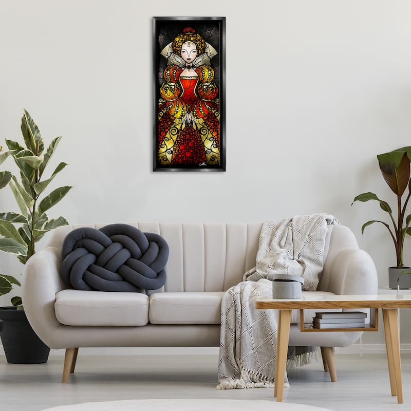Stupell Royal Elizabeth I Portrait Framed Floater Canvas Wall Art Design By Mandie Manzano