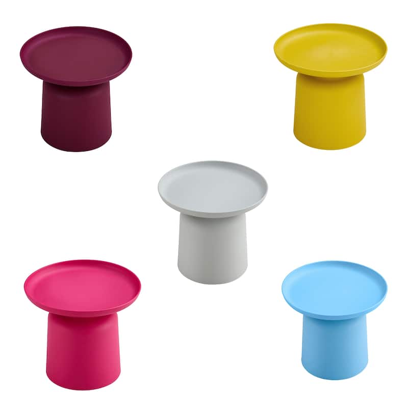 Side table small Space Stylish and Versatile Plastic Round Side Table