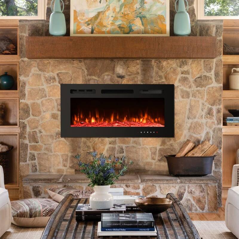 Electric Fireplace 12 Flame Color Wall Mounted