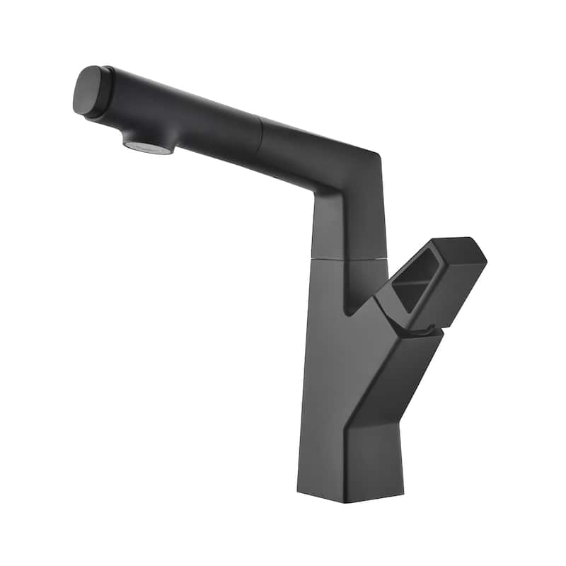 Pull Out Swivel Single Hole Bathroom Faucet