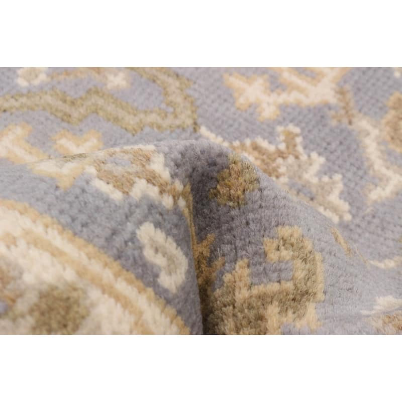 ECARPETGALLERY Hand-knotted Royal Oushak Grey Wool Rug - 2'6 x 7'8