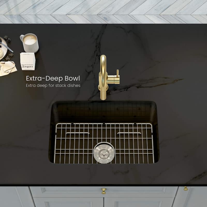 Fireclay Kitchen Undermount Single Bowl Sink