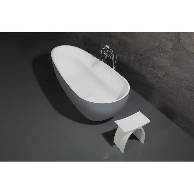 Kingston Brass VRTOV713422WG Arcticstone 72" Free Standing Solid
