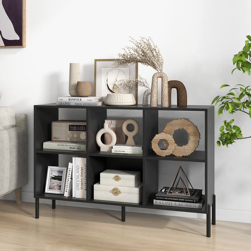 Costway 6 Cube Storage Shelf Organizer Bookcase Square Cubby Cabinet - See Details