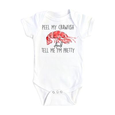 Crawfish Peeling - Baby Boy Girl Clothes Infant Bodysuit Funny Cute Newborn