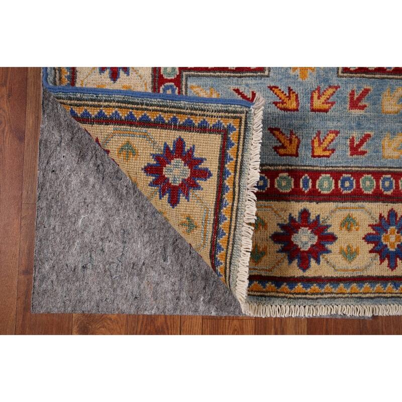 Blue Kazak Oriental Runner Rug Handmade Wool Carpet - 2'7" x 20'6"