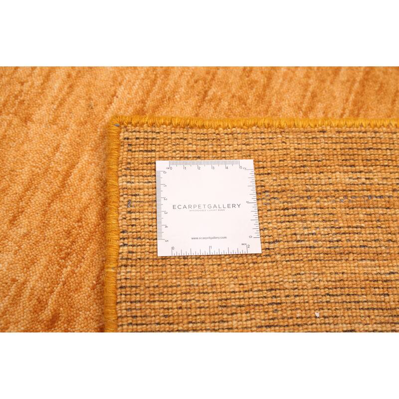 ECARPETGALLERY Hand Loomed Kashkuli Gabbeh Light Orange Wool Rug - 5'0 x 8'1